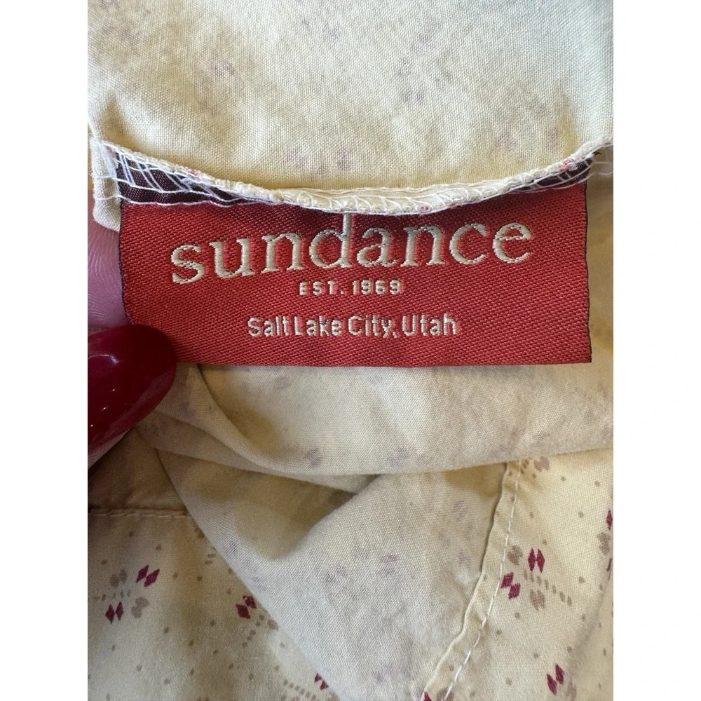 Sundance King Cotton Pillowcase Yellow Ditsy Floral Cottagecore Prairie